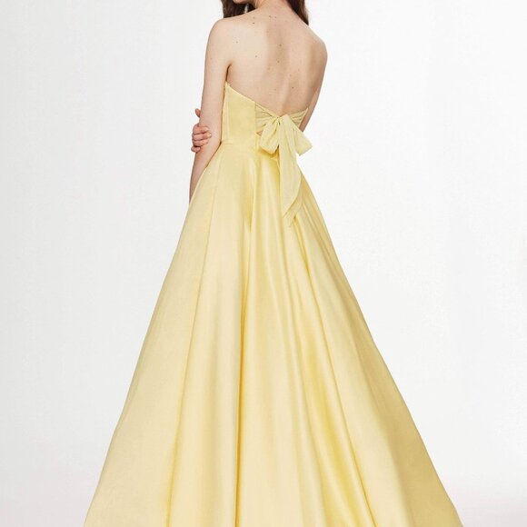 NWT Angela & Alison 91071 Evening Dress Yellow size 10 - Picture 2 of 5